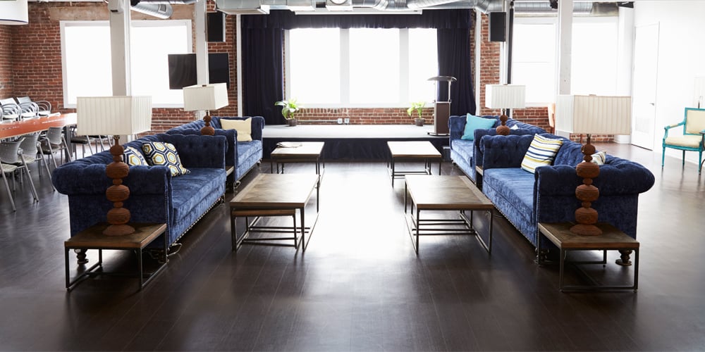 Couches in an open office