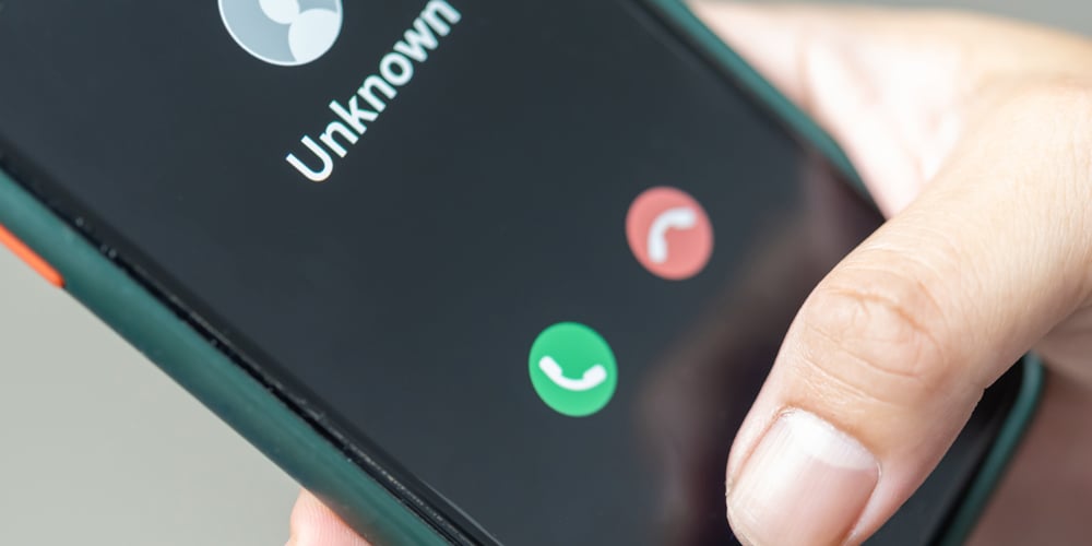Cell phone getting a call from an unknown number
