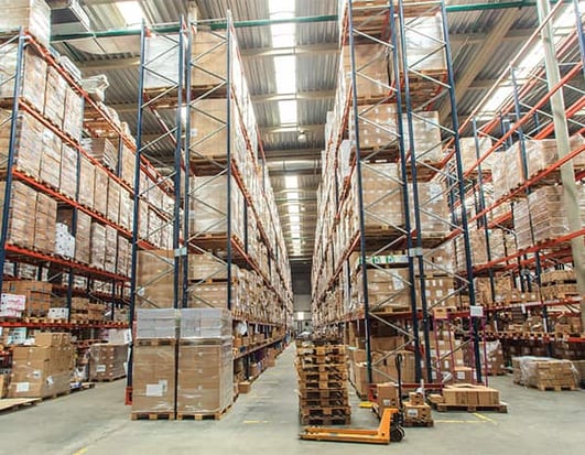 A retail merchandising warehouse