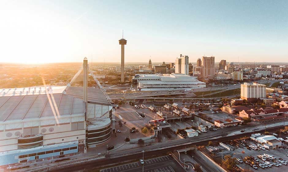 San Antonio Texas Downtown From Above