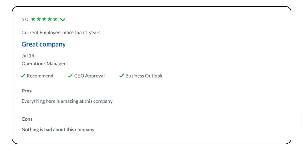 Review that sounds too good to be true