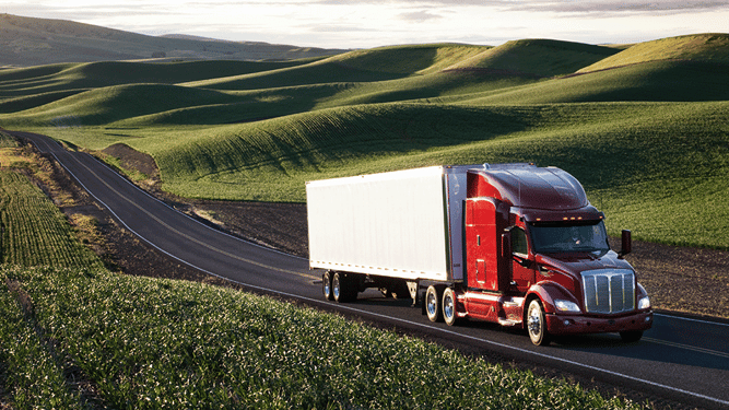 Semi Truck Country Road