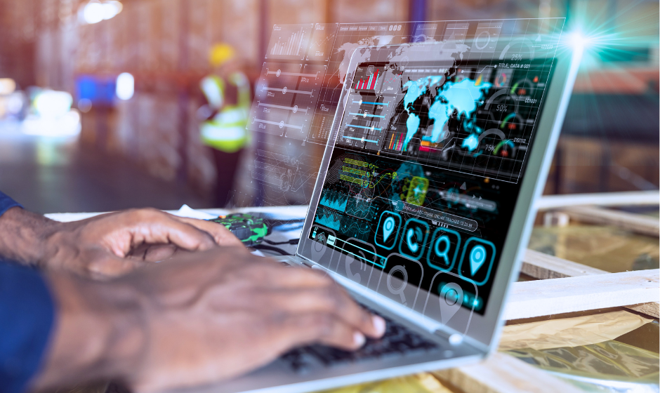 A shipper works on a customer portal