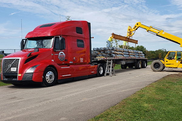 Flatbed Shipment Loading for Transit