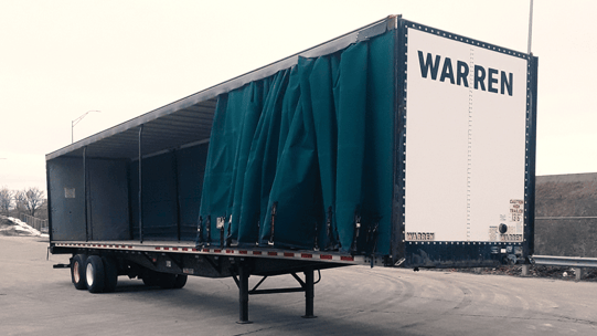An example of a curtainside trailer