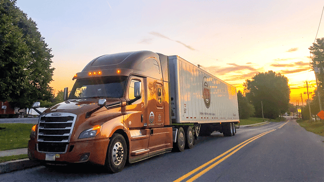 Dry-van-Trucker-Parked-At-Home