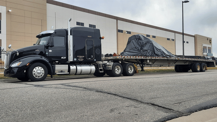 Legal Freight Shipment With Tarps on It